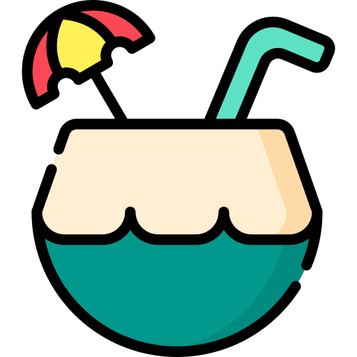Coconut drink carnival celebration straw icon Coconut drink carnival celebration straw icon