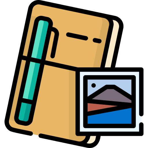 Diary education diary notebook icon