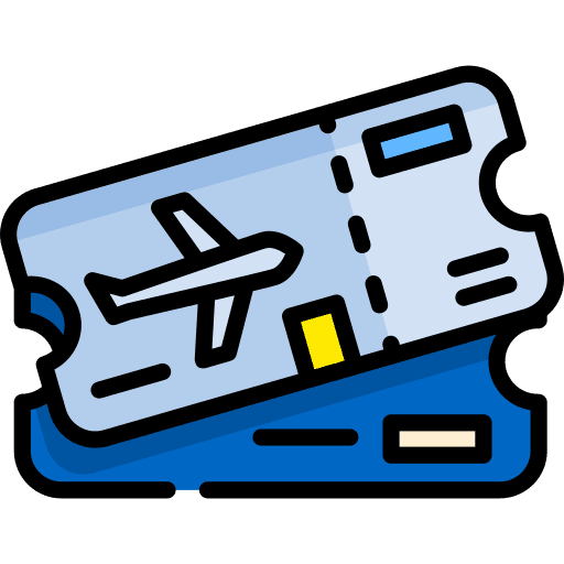 Plane ticket travel passport plane ticket icon