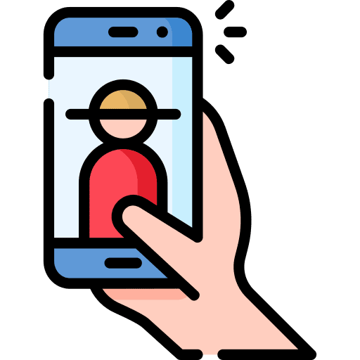 Selfie camera image travel icon