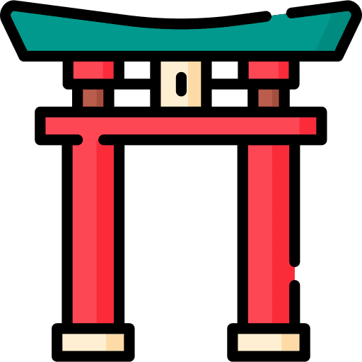 Torii gate shapes and symbols monument torii gate icon