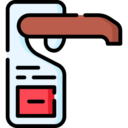 Door knob sign holidays signaling travel icon Door knob sign holidays signaling travel icon