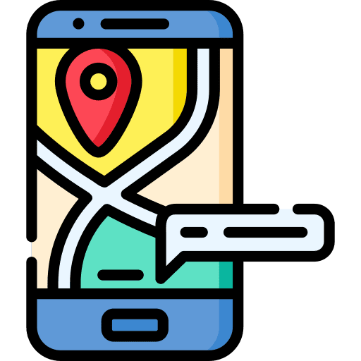Smartphone navigation route smartphone icon Smartphone navigation route smartphone icon