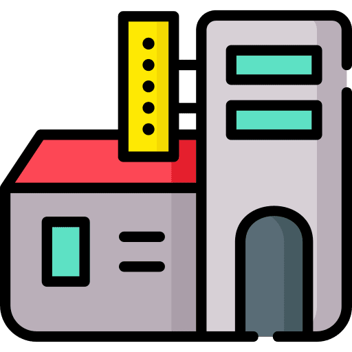 Motel hostel motel architecture and city icon Motel hostel motel architecture and city icon