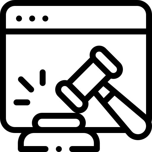 Auction hammer auction online icon