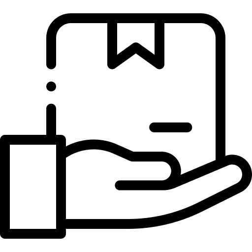 Delivery box receive hands and gestures delivery box icon