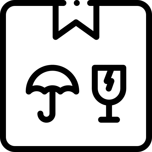 Delivery box broken fragile shipping and delivery icon