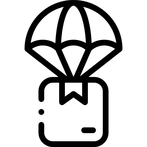 Delivery box delivery box parachute airdrop icon