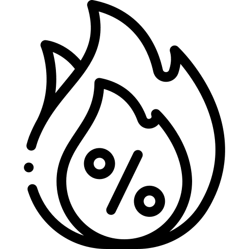 Hot sale flame hot sale discount icon