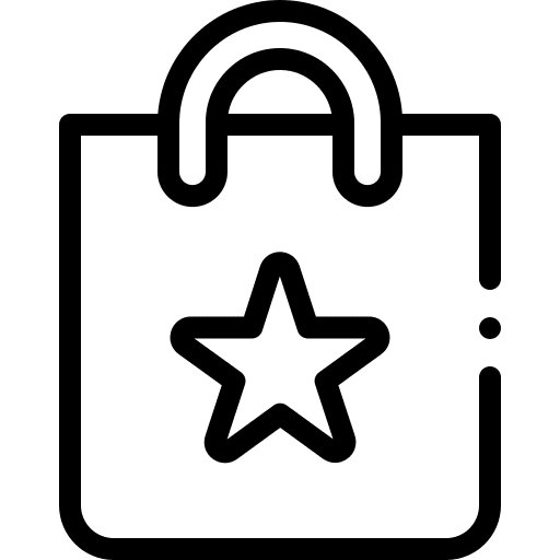 Shopping bag star shopping bag favourite icon