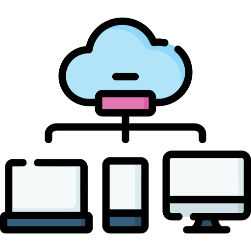 Cloud computing online seo and web web storage icon