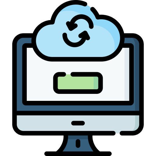 Data synchronization seo and web web sync icon