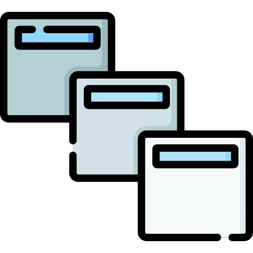 Queue queue seo and web technology icon