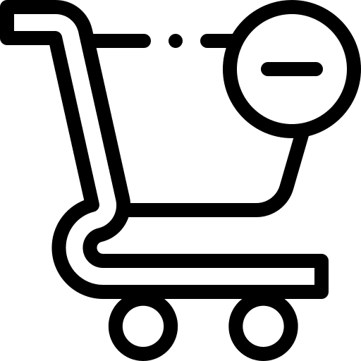 Shopping cart delete commerce and shopping shopping cart icon
