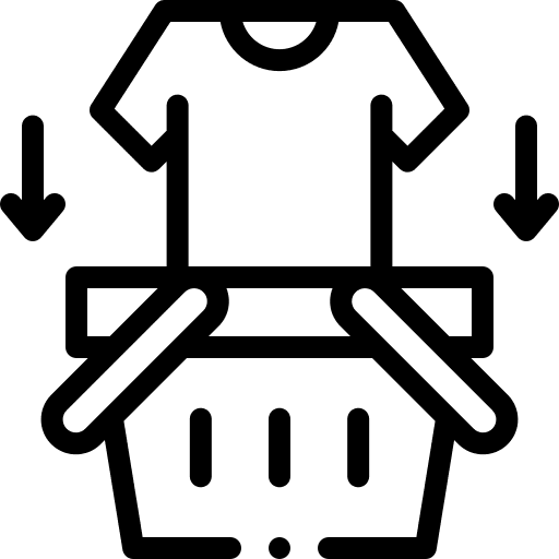 Tshirt fashion shopping basket add to cart icon