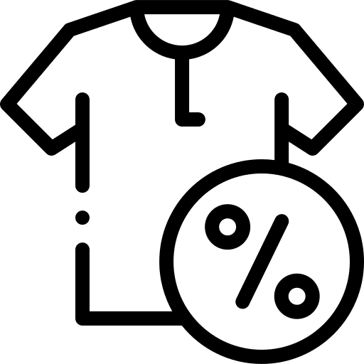 Tshirt sales shopping discount icon