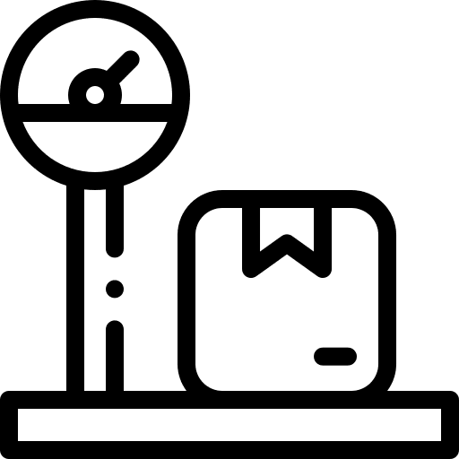 Weighing scale delivery box weighing scale shipping and delivery icon