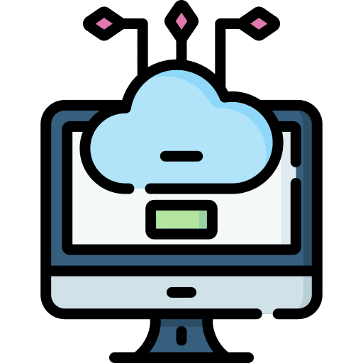 Cloud computing screen cloud computing computer icon Cloud computing screen cloud computing computer icon