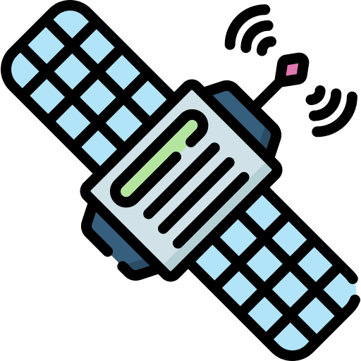 Satellite space connection signal icon Satellite space connection signal icon