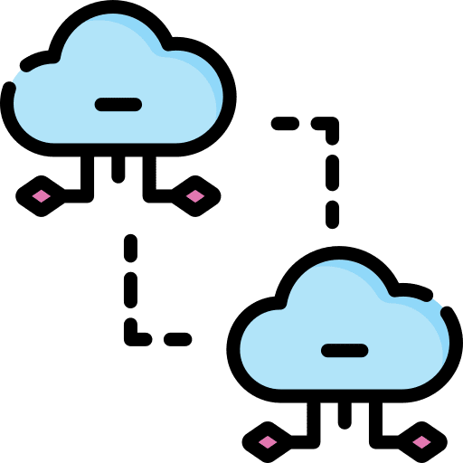 Cloud computing online connection network icon Cloud computing online connection network icon