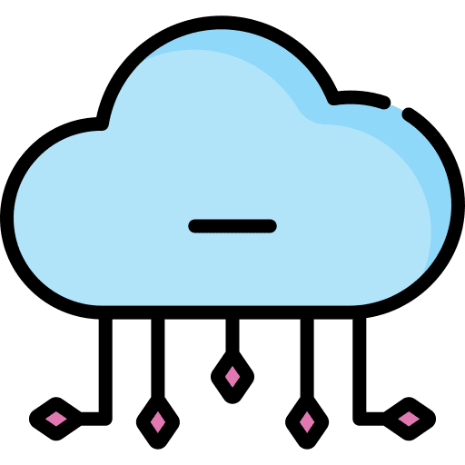 Cloud computing technology online data storage icon Cloud computing technology online data storage icon