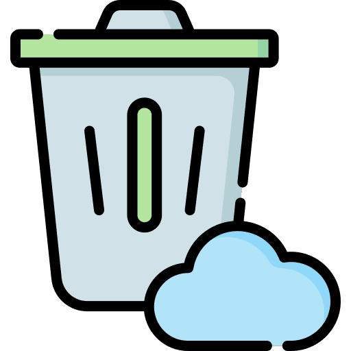 Delete ui rubbish can cloud icon Delete ui rubbish can cloud icon