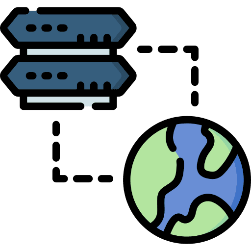 Hosting connection technology seo and web icon Hosting connection technology seo and web icon