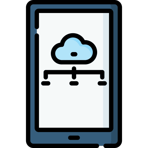 Smartphone cloud internet computing icon Smartphone cloud internet computing icon