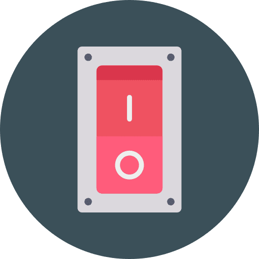 Switch light button power icon