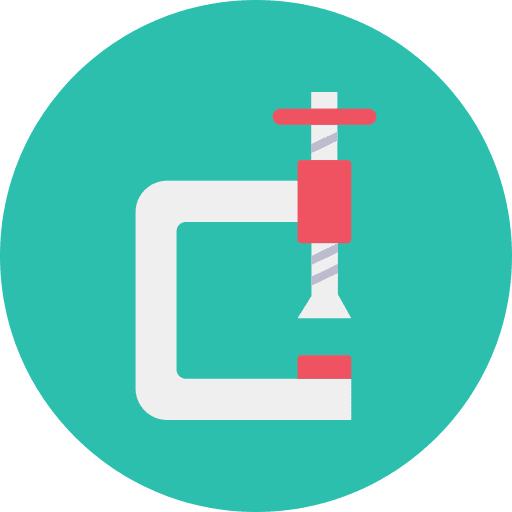 Clamp repair construction and tools clamp icon