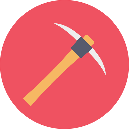 Pickaxe construction miner pickaxe icon