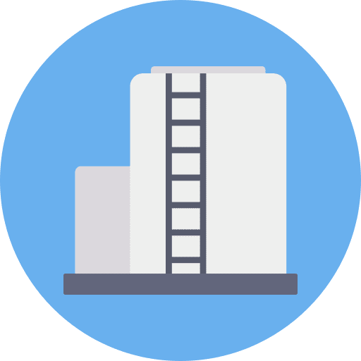 Tank bulk tank fuel icon