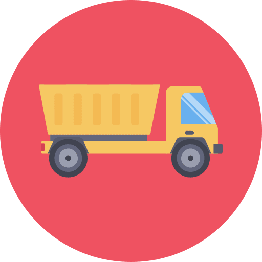 Truck container van delivery icon