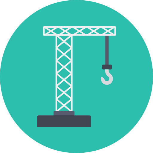 Crane construction shipping industry icon