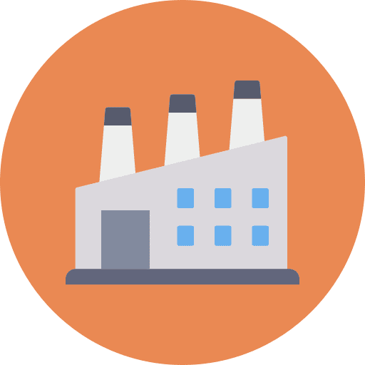 Factory powerplant industry architecture and city icon