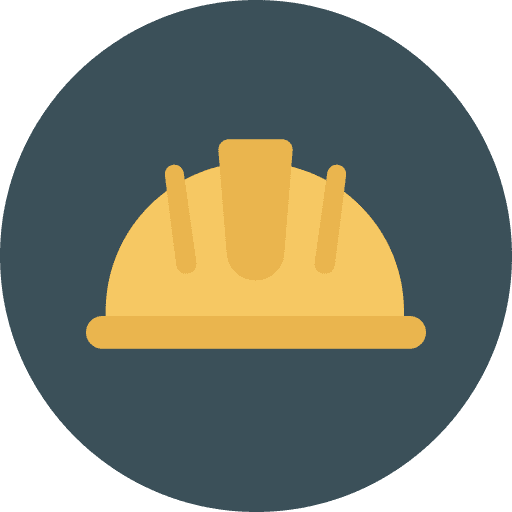 Helmet worker security safety icon