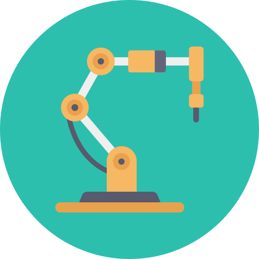 Robotic arm robotic arm factory industry icon