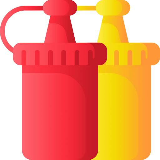 Ketchup tomato fast food junk food icon