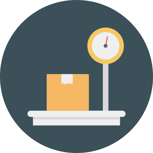 Weight scale parcel weight scale shipping and delivery icon