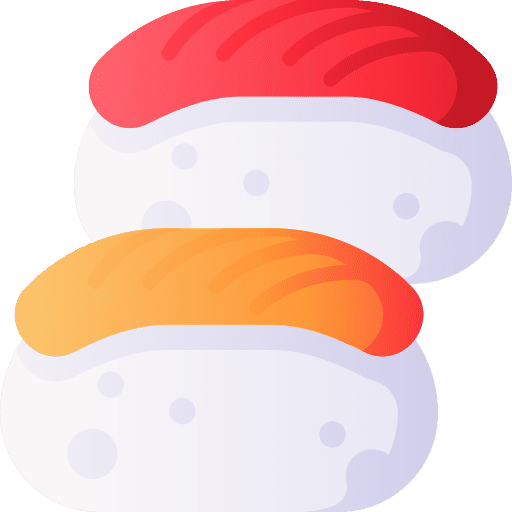 Nigiri salmon raw nigiri icon Nigiri salmon raw nigiri icon