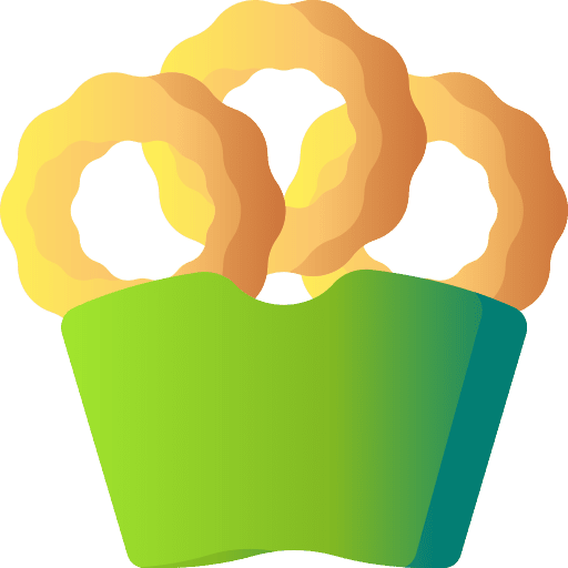 Onion rings snack food and restaurant onion rings icon Onion rings snack food and restaurant onion rings icon