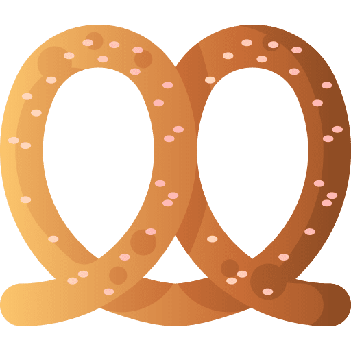 Pretzel germany powdered sugar gastronomy icon Pretzel germany powdered sugar gastronomy icon