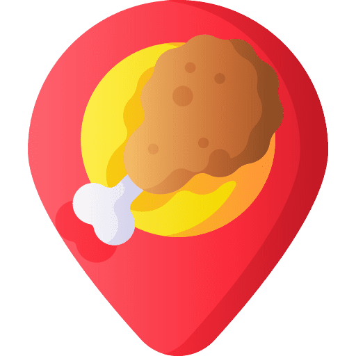 Restaurant pin pointer fried chicken icon Restaurant pin pointer fried chicken icon