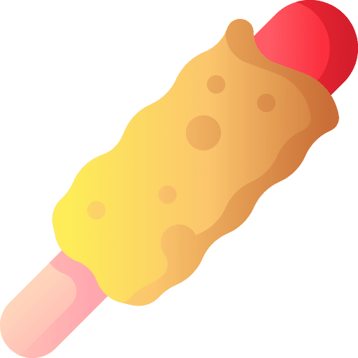 Corn dog stick hot dog corn dog icon Corn dog stick hot dog corn dog icon