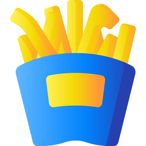 French fries food snack fast food icon French fries food snack fast food icon