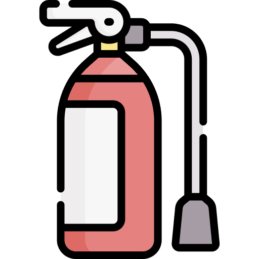 Fire extinguisher security fire extinguisher emergency icon