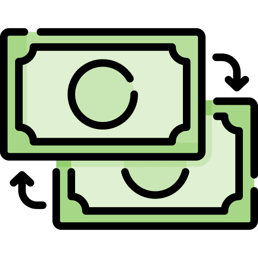 Money exchange business and finance commerce money exchange icon