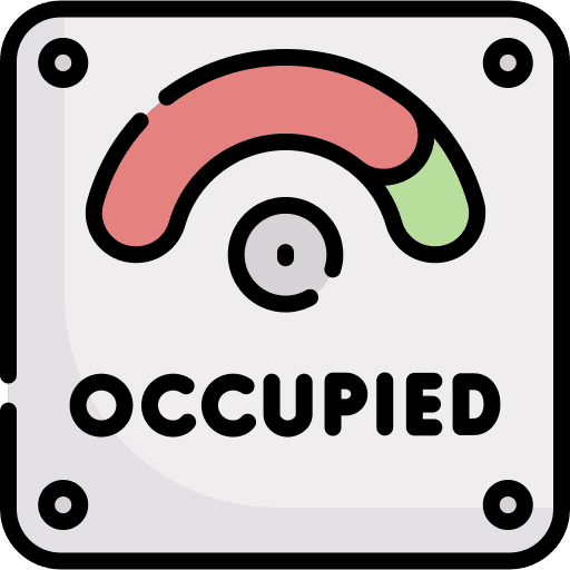 Occupied public toilet restroom bathroom icon