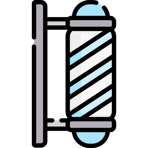 Barbershop pole hair cut signaling barber shop icon Barbershop pole hair cut signaling barber shop icon