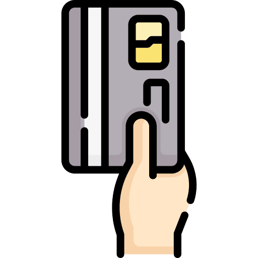 Credit card hand payment business and finance icon Credit card hand payment business and finance icon